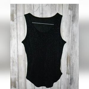 Women's Black Sparkle Sleeveless Top